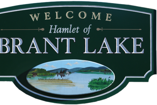blue Brant Lake Sign 